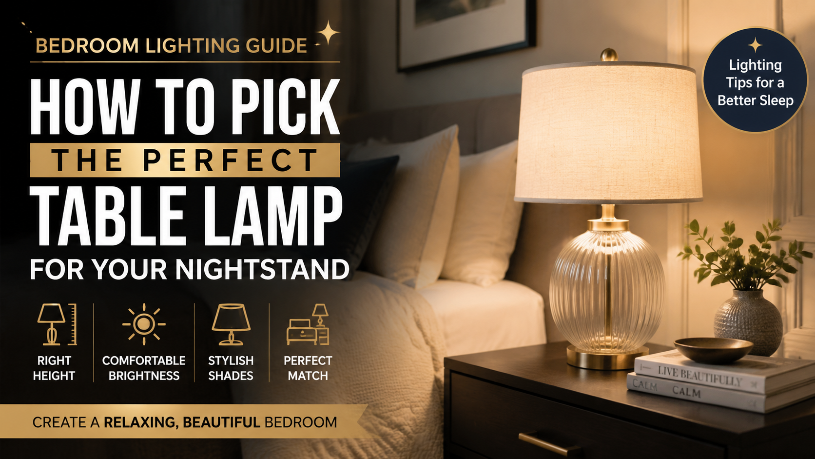 How to Pick the Perfect Table Lamp for Your Nightstand (Bedroom Lighting Guide)